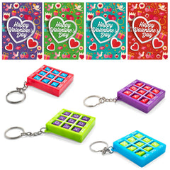 Aviski valentines day cards with tic tac toe keychains—perfect for classroom gifting and fun exchanges.