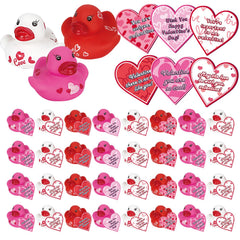 Aviski valentines ducks pack in red, pink, and white for classroom exchanges and gift prizes.