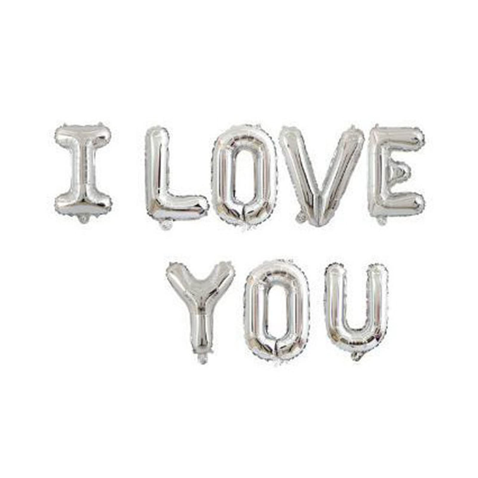 AVMBC I Love You balloon serves as an elegant centerpiece accent and prop.