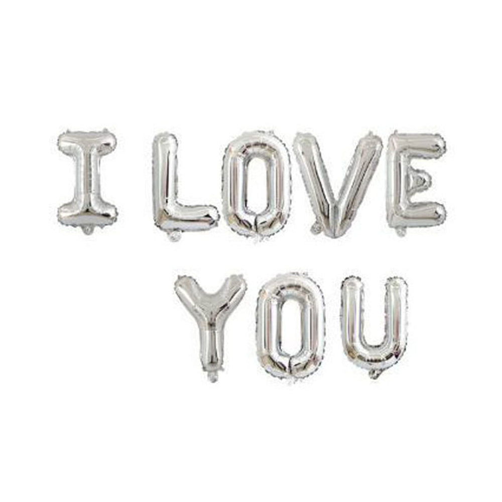 AVMBC I Love You balloon serves as an elegant centerpiece accent and prop.