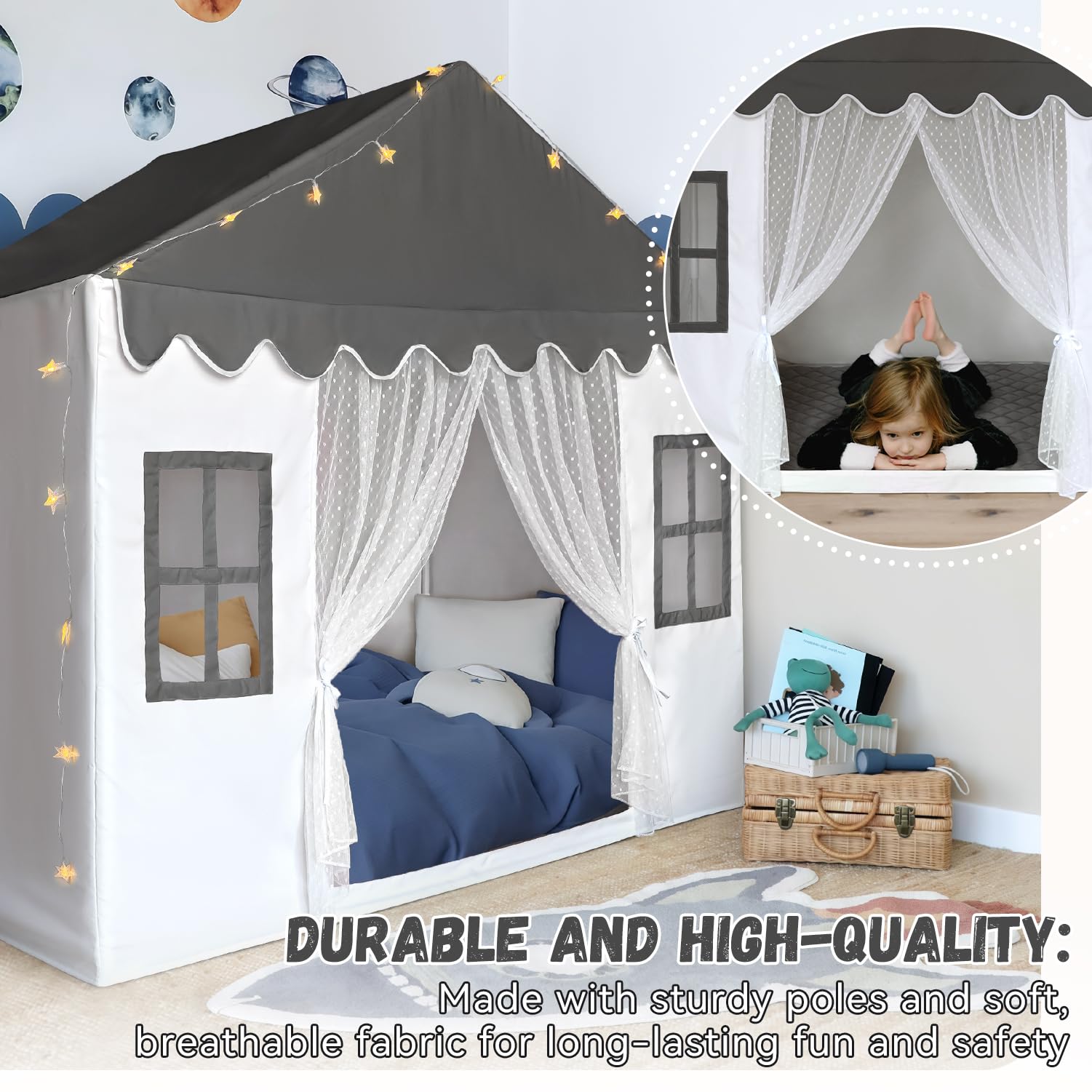 Avrsol durable pole and fabric ensure long-lasting play.