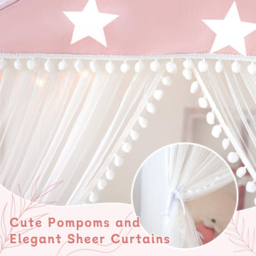 Avrsol play tent dimensions 57x35-53 inches provide roomy play area.