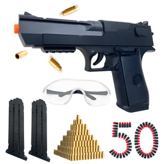 Awadas Shell-Ejecting Blaster in action with shells ejecting for backyard target games