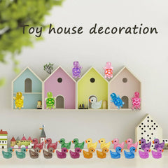 AWEELON bunny resin figurine enhances dollhouses and cake toppers.