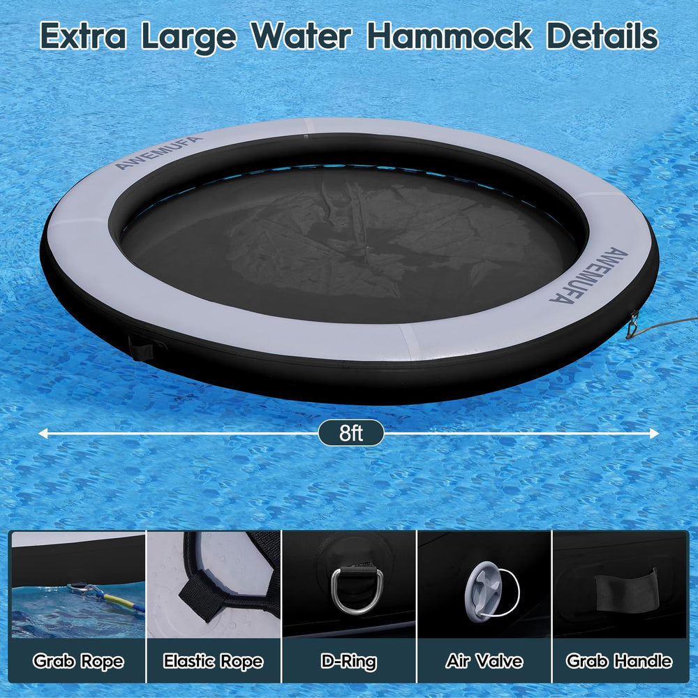 AWEMUFA 8in thick floating island invites standing and playful use.