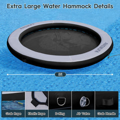 AWEMUFA 8in thick floating island invites standing and playful use.