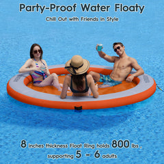 AWEMUFA mesh lake float with breathable surface for cooling sunbathing.