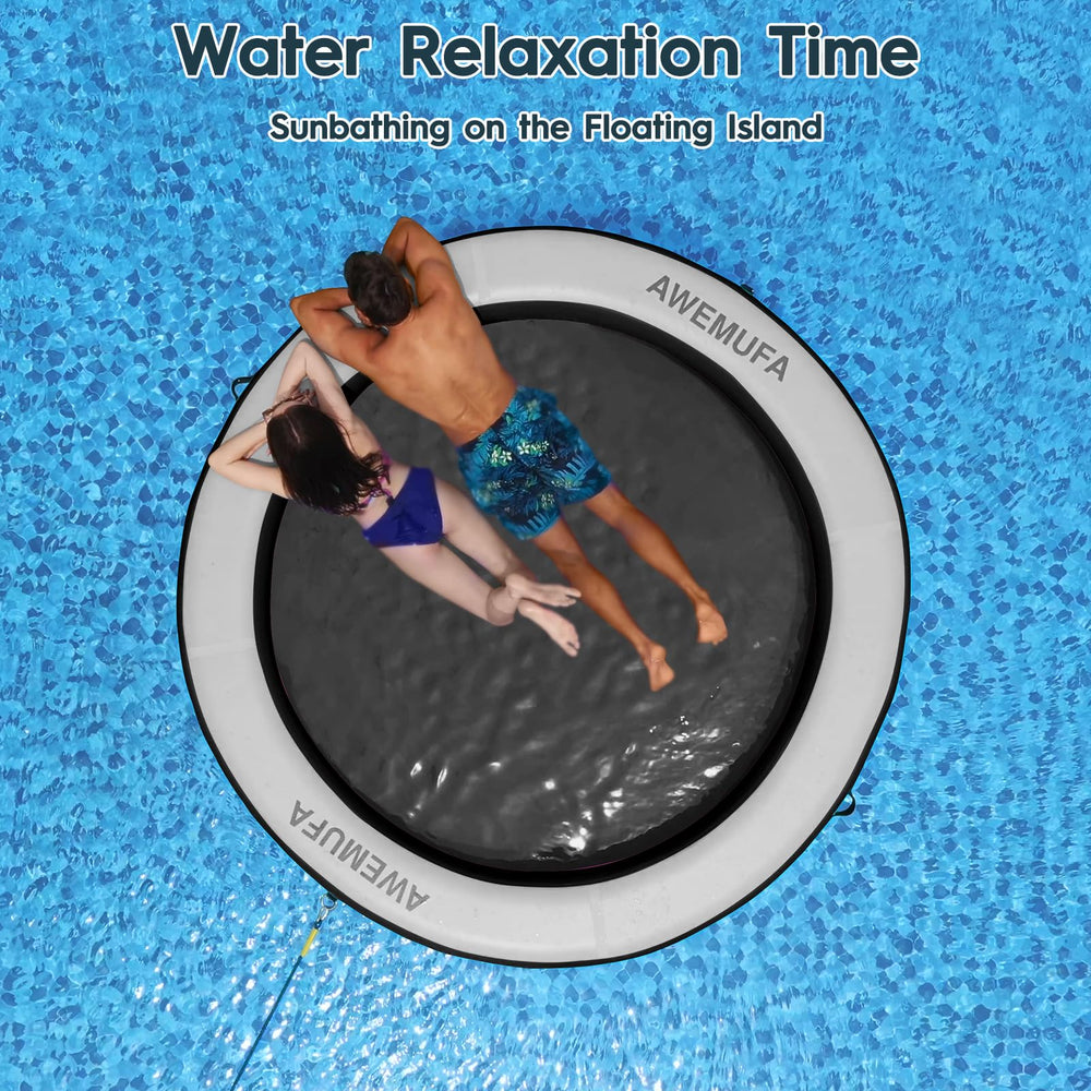 AWEMUFA quick-inflation setup for pool, lake, or beach days.