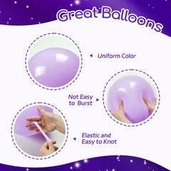 awenztech 12inch pastel purple balloon brings soft festive touch