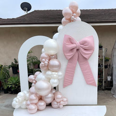 awenztech Balloon arch garland kit showcases elegant pearl accents for celebrations.