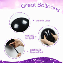 awenztech black 12inch balloon for bold event accents.