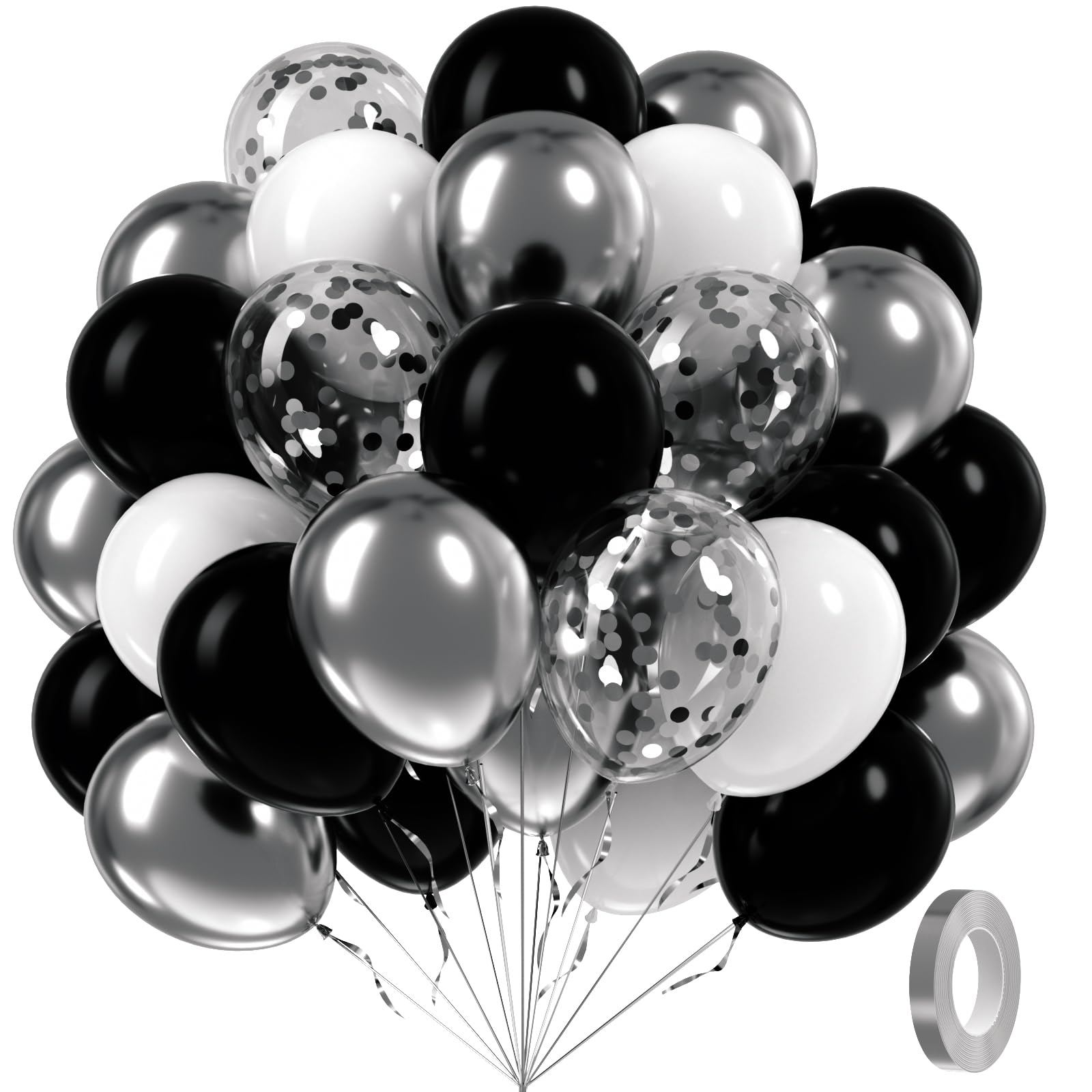 Awenztech black balloons 12inch for bold party decor and versatile balloon arches