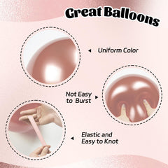 Awenztech black latex balloons perfect for bold party accents