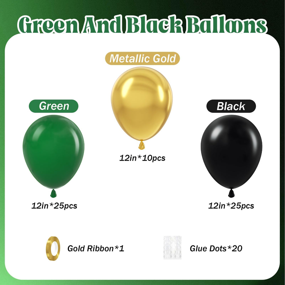 Awenztech dark green metallic gold balloons add premium shine to any celebration.