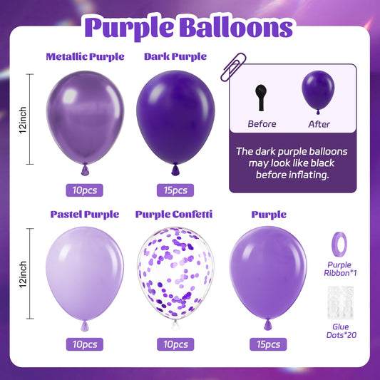 awenztech dark purple 12in balloons add depth to weddings and baby showers