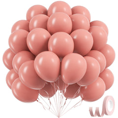 Awenztech dusty pink 12in balloons pack for stylish celebrations.