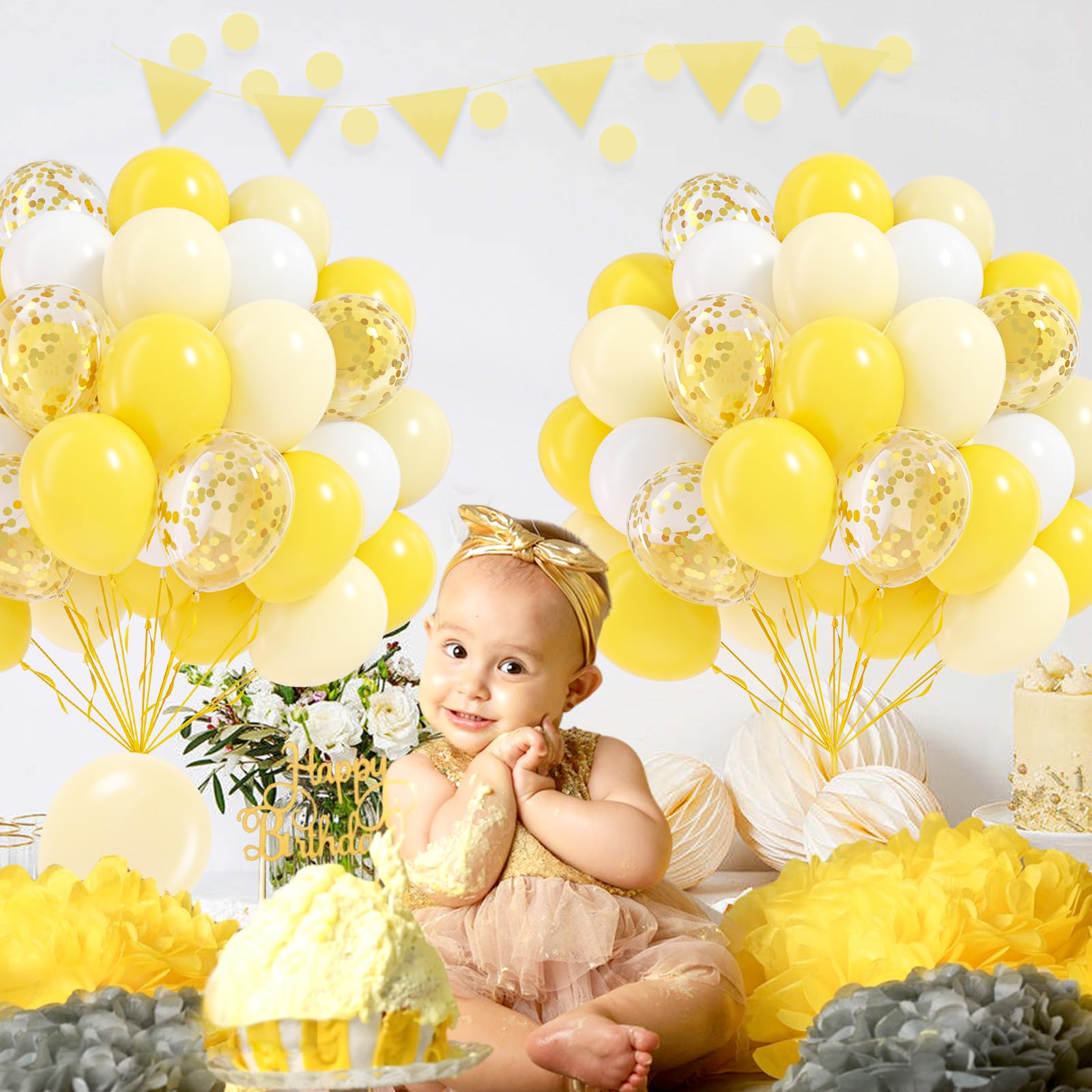 awenztech gold confetti balloons add festive sparkle for weddings