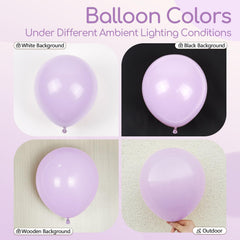 Awenztech light purple balloon arch idea for elegant wedding or baby shower.