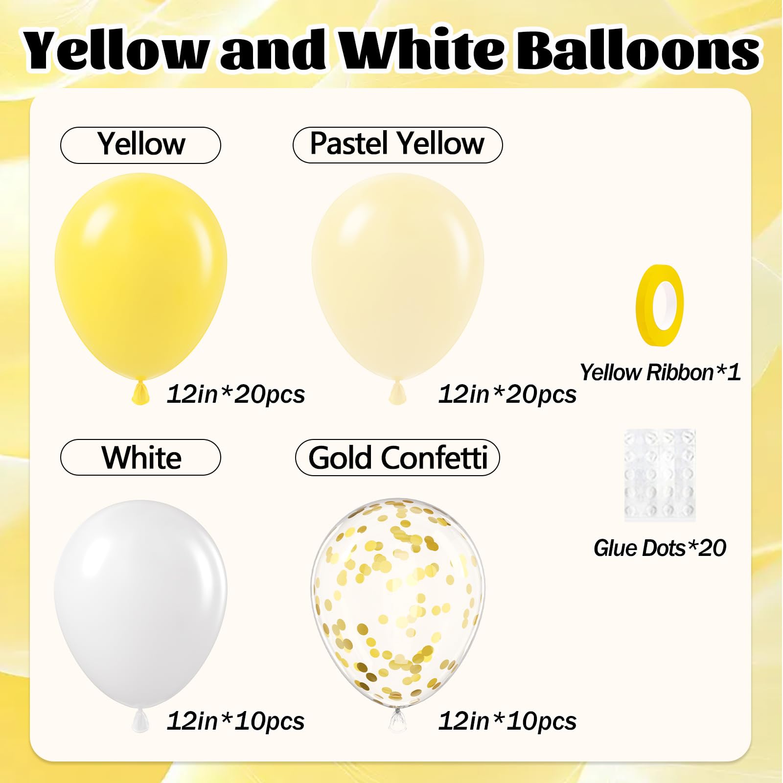 awenztech pastel yellow balloons add soft accents to celebrations