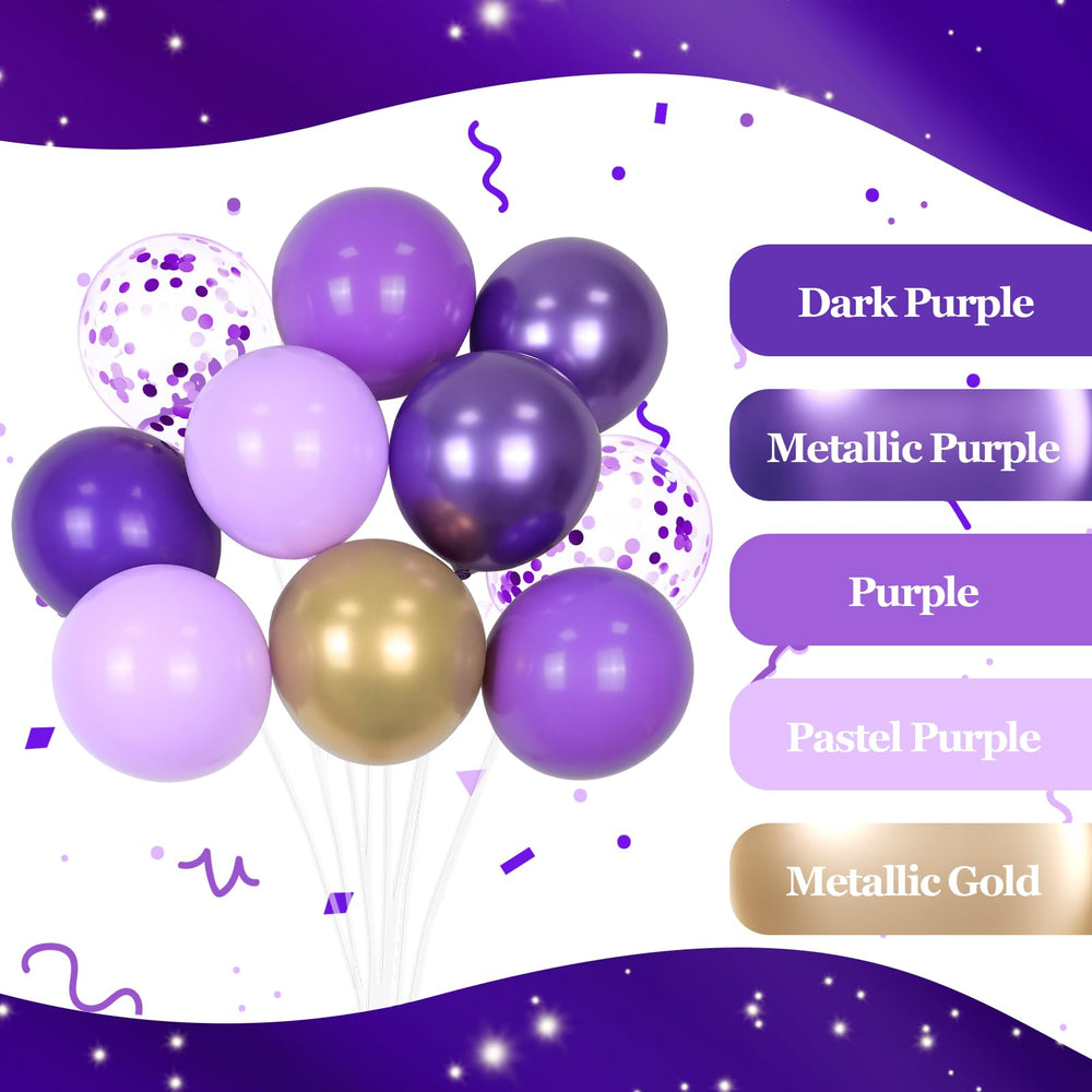 awenztech purple confetti balloon creates sparkling focal point