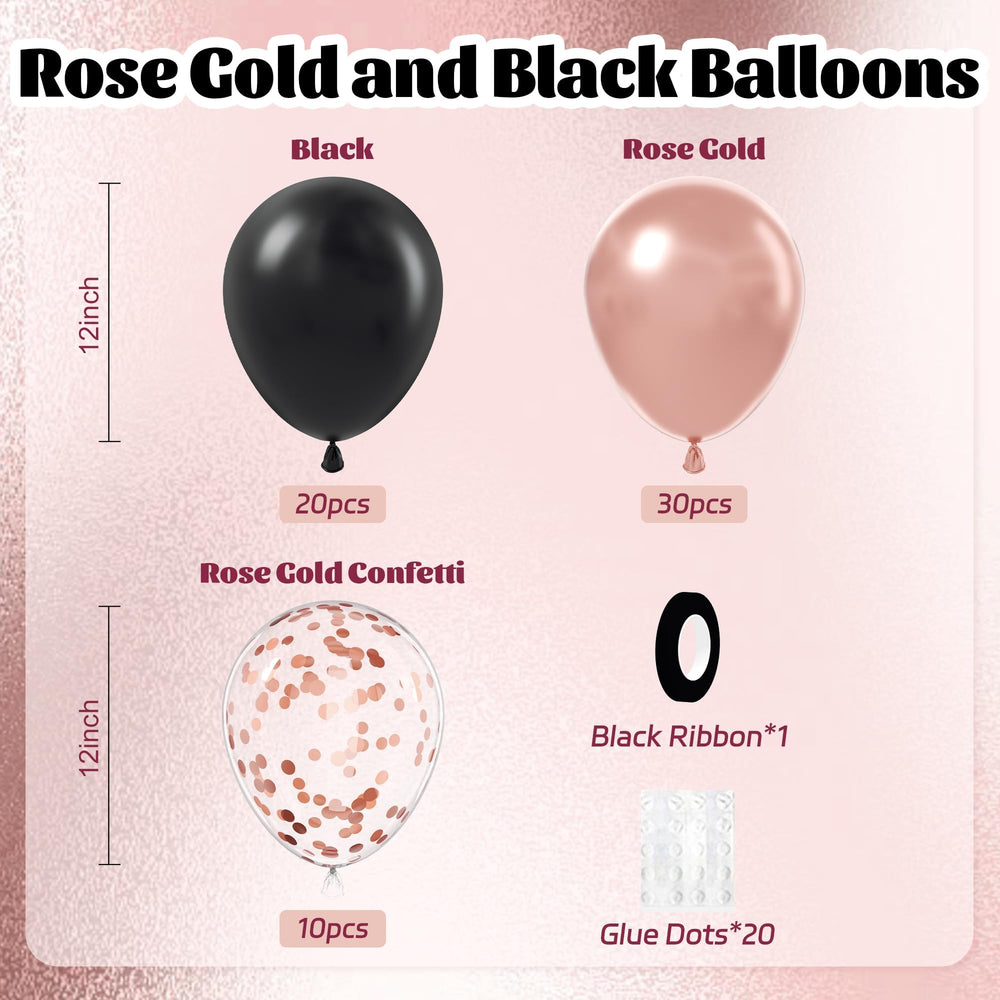 Awenztech rose gold confetti balloons add festive texture