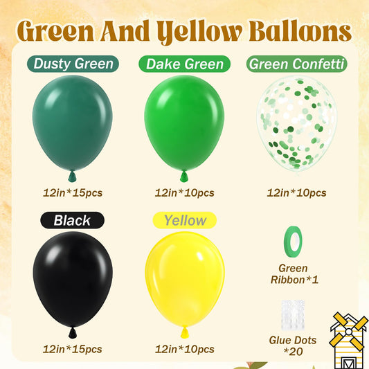 Awenztech tractor balloons dark green 12in add bold accents to birthday decor.