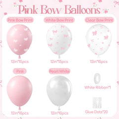 awenztech white bow balloons 12inch set for chic contrast accents.