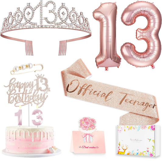 Awfrky rose gold crown with rhinestones and combs for secure fit