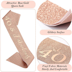 Awfrky rose gold 40-number candles with long burn time.