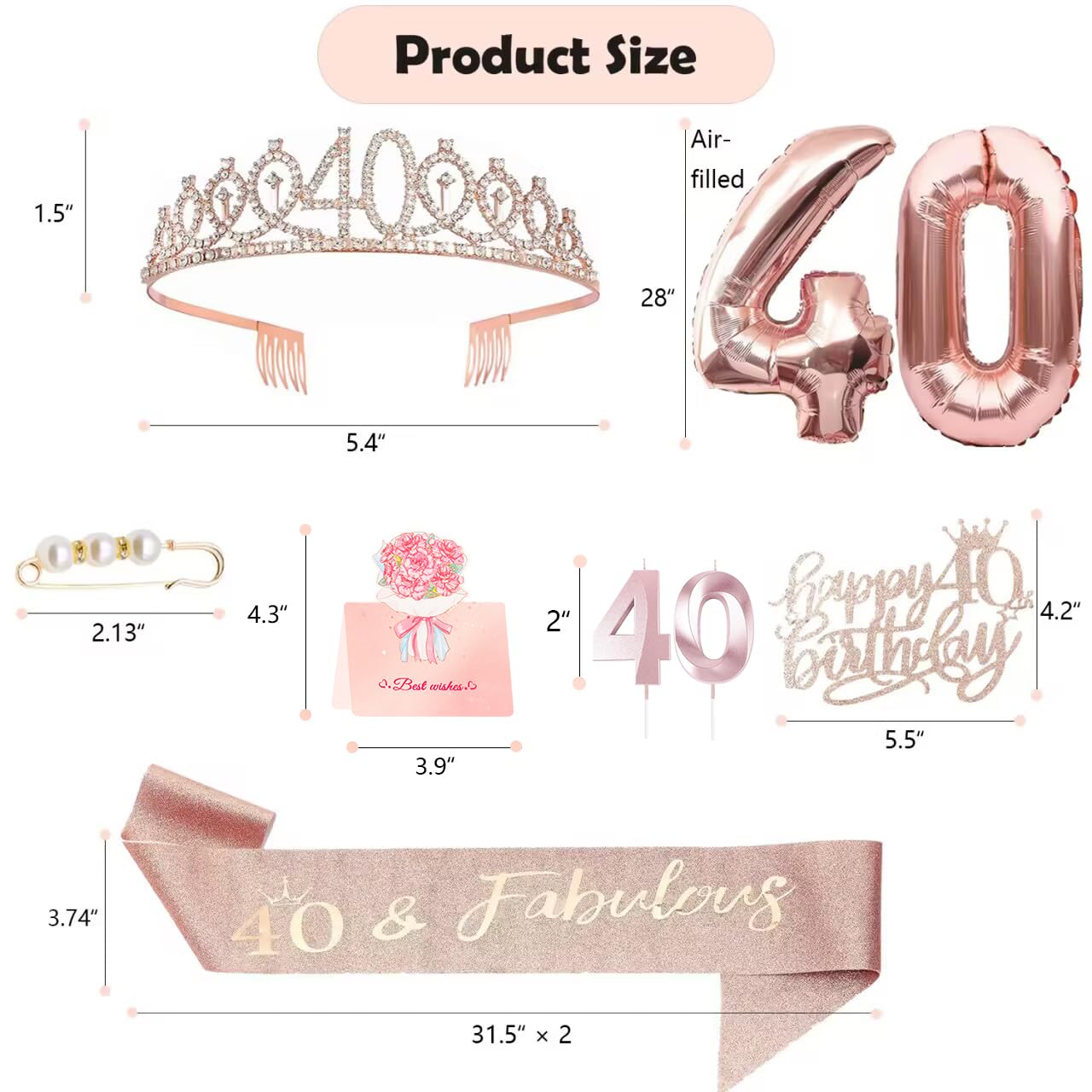 Awfrky rose gold cake topper, elevates celebrations with sparkle.