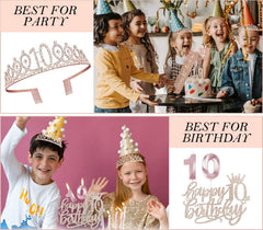Awfrky number 10 balloons, 28-inch inflated size, party-ready sparkle.