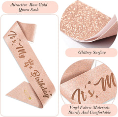 Awfrky pearl pin accents the sash for an elegant detail