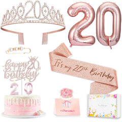 Awfrky rose gold 20th crown with combs for secure, elegant hair coverage
