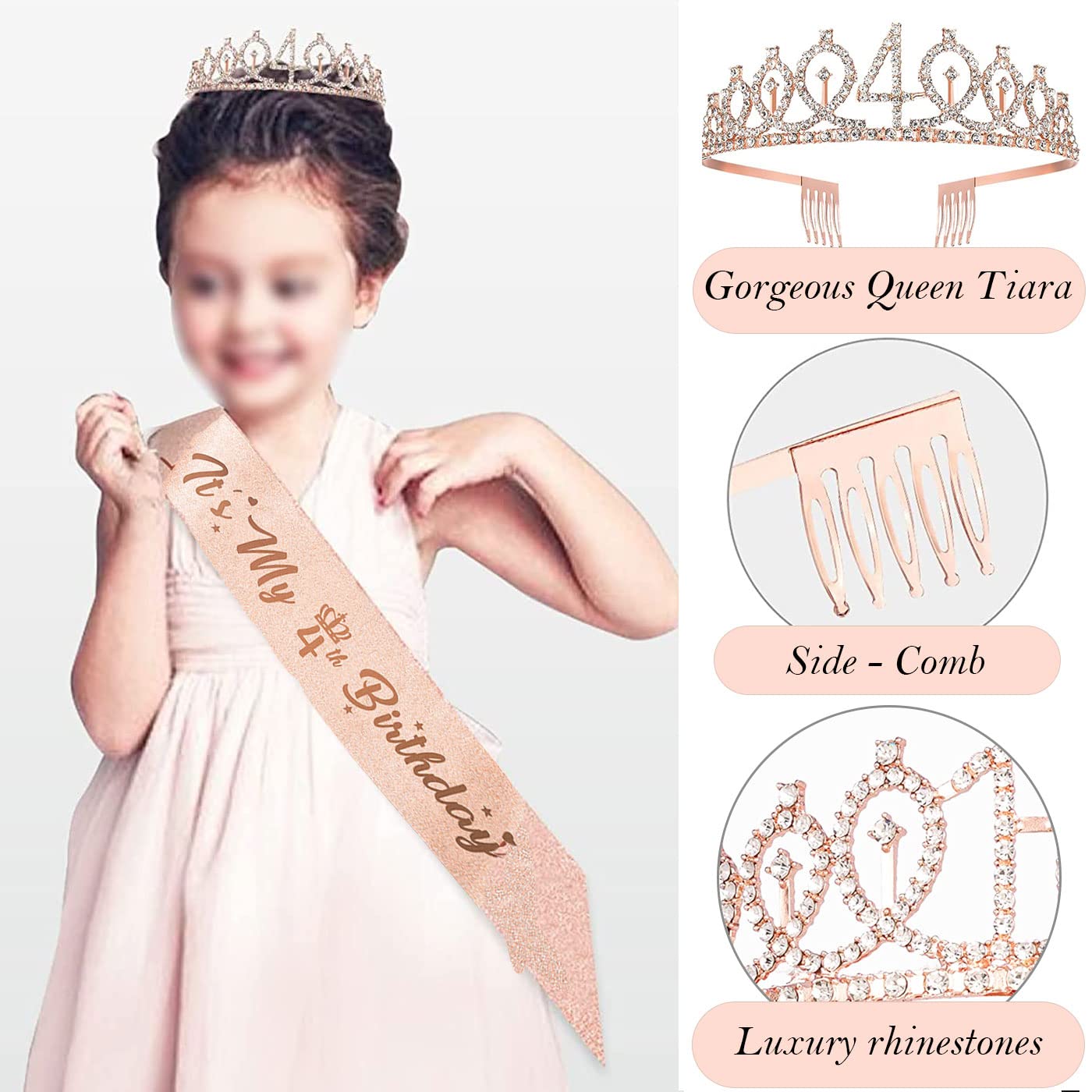 Awfrky rose gold cake topper adds shimmer to the cake