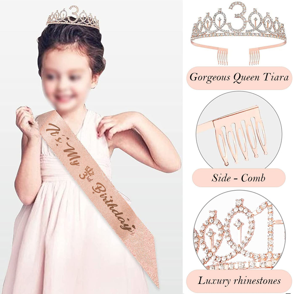 Awfrky rose gold cake topper brightens cakes and cupcakes with glittery charm.