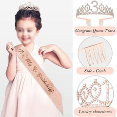 Awfrky rose gold cake topper brightens cakes and cupcakes with glittery charm.