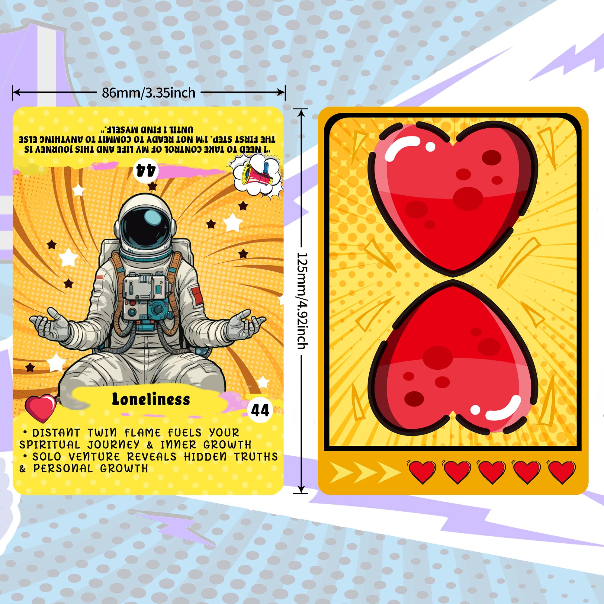 AWKAEIN 75-card deck retro art detail captures nostalgic vibe for thoughtful reflection.