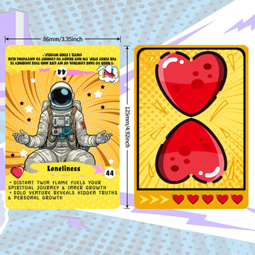 AWKAEIN 75-card deck retro art detail captures nostalgic vibe for thoughtful reflection.
