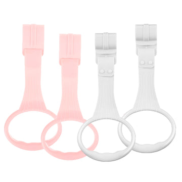 Awleynz pull-up ring on playpen for stable standing support.