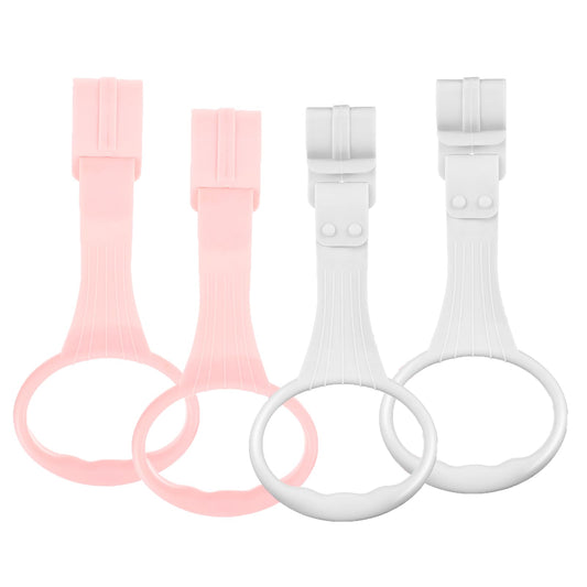 Awleynz pull-up ring on playpen for stable standing support.