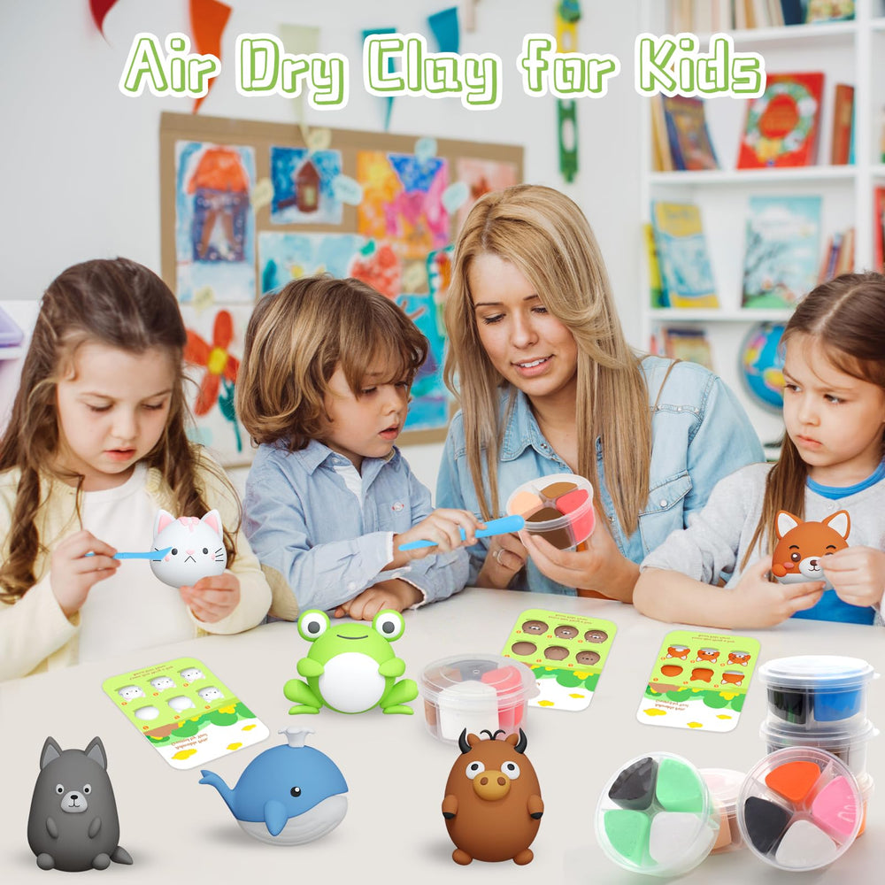 AWNOGKUE five-piece sculpting-tools for precise details in kids' clay projects.