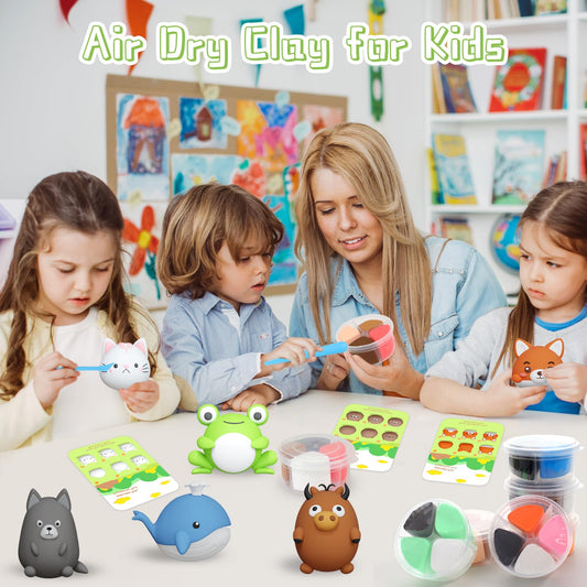 AWNOGKUE five-piece sculpting-tools for precise details in kids' clay projects.