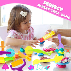 AWNOGKUE playdough tools set compact storage keeps play area tidy