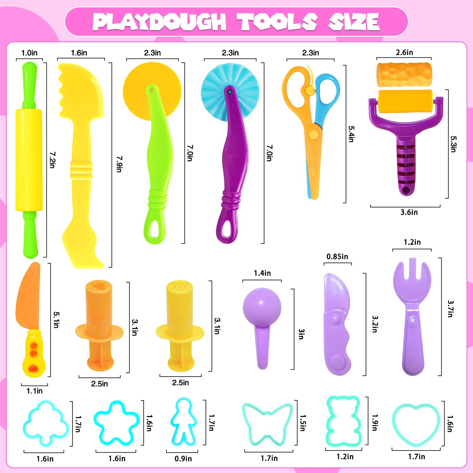 AWNOGKUE playdough tools set safety scissors safe cutting for little hands