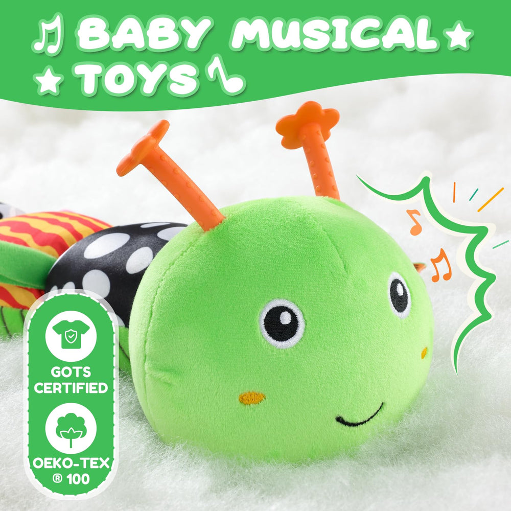 AWOTOY caterpillar head with lullaby music soothes baby during play
