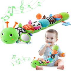 AWOTOY caterpillar multisensory toy engages baby senses for early development