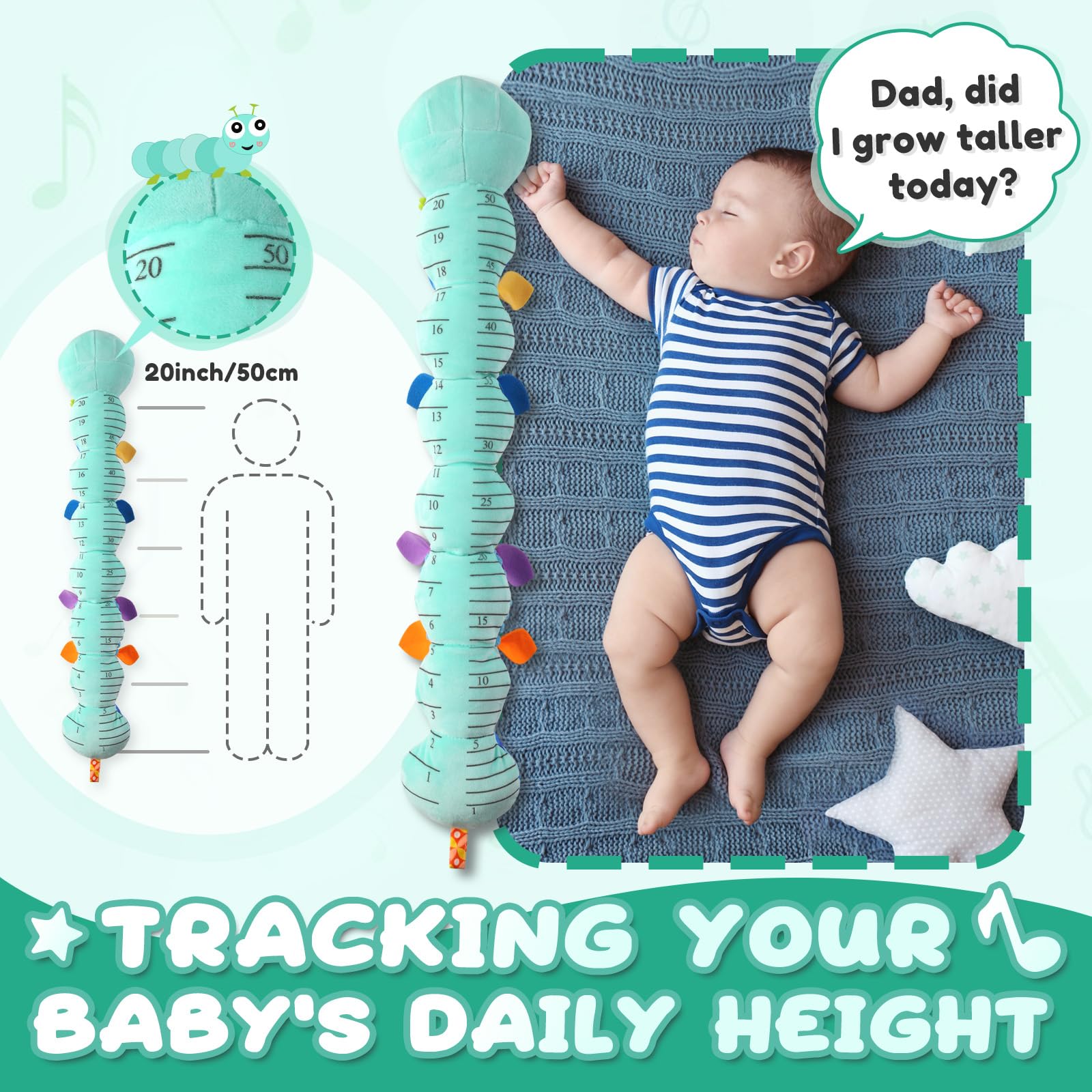 AWOTOY caterpillar toy soft fabric keeps baby safe during soft play.
