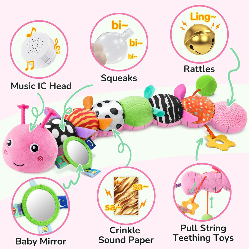AWOTOY Caterpillar end rattle provides gentle audible cues