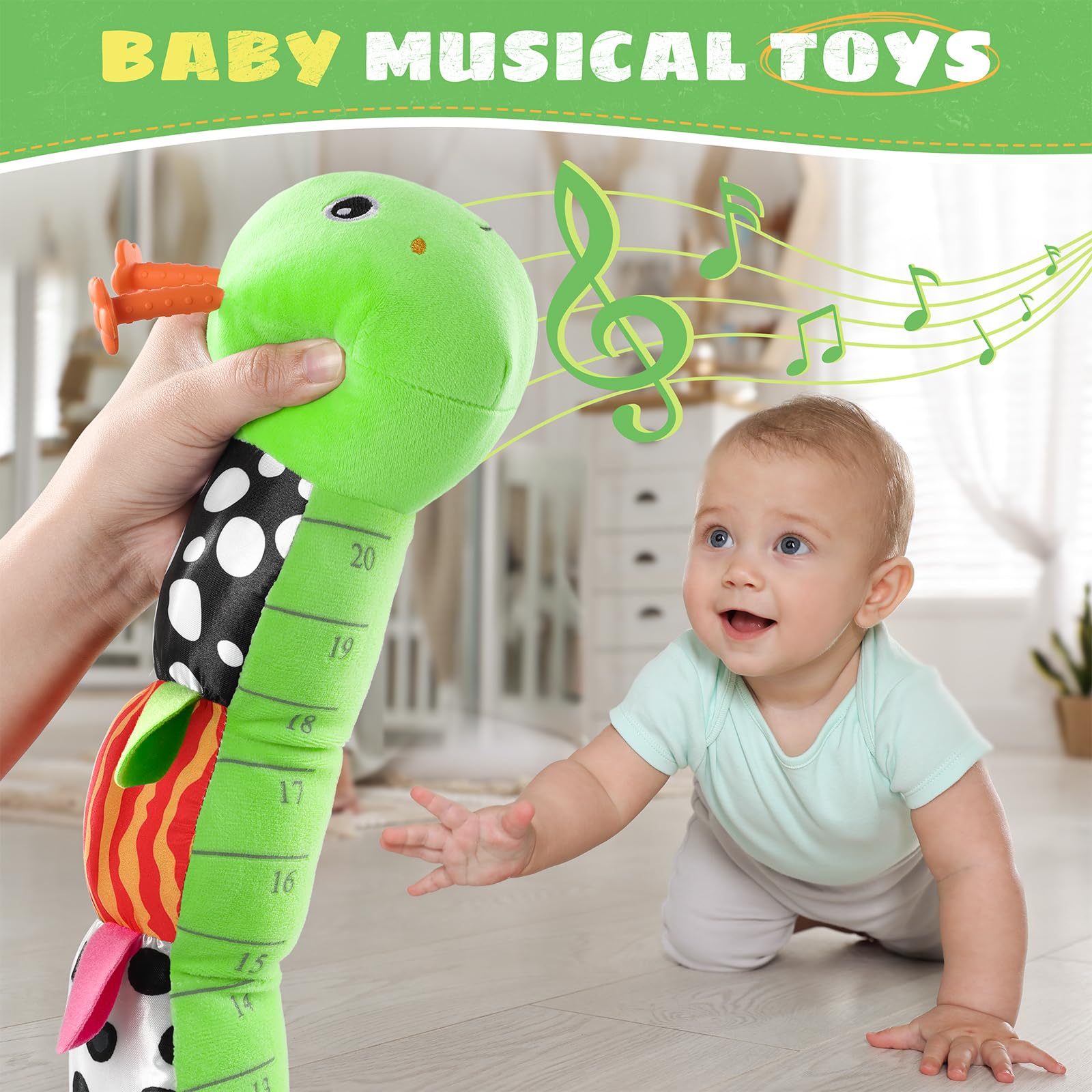 AWOTOY mirrored tummy time toy encourages head lift and neck strength.