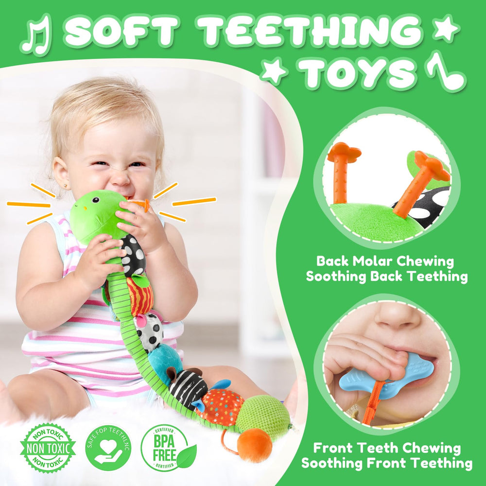 AWOTOY plush teether offers safe chewing and soft comfort
